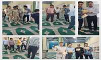 برپایی میز خدمت و توزیع تراکت های آموزشی مقابله با آئدس بین نمازگزاران در بندرخمیر